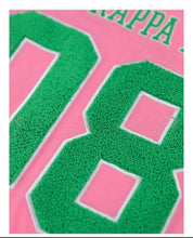 AKA OVERSIZED CHENILLE FOOTBALL JERSEY TEE_PINK