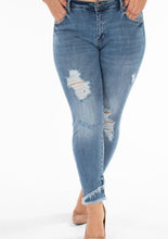 True Blue Curves Ripped Jeans