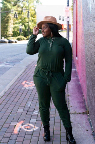 Just Chill Jumpsuit Olive