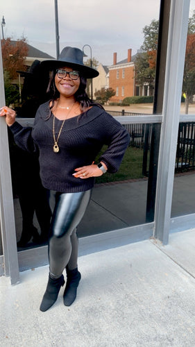 Black V Neck Sweater